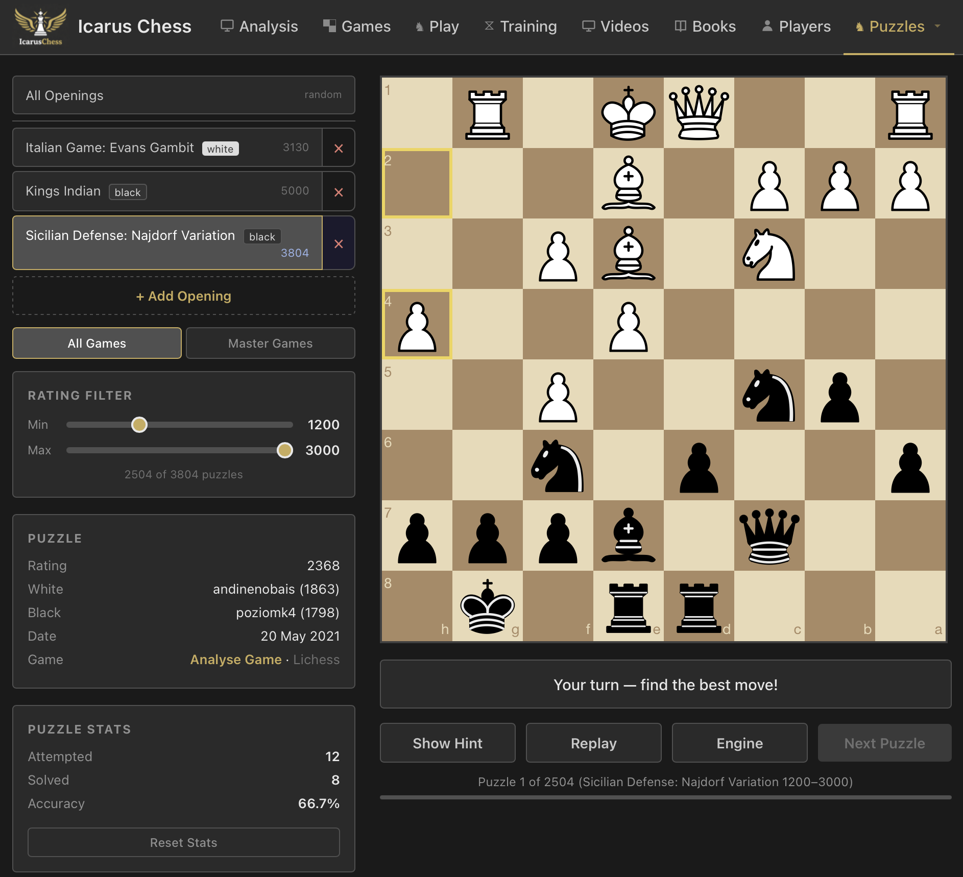Puzzle solving view